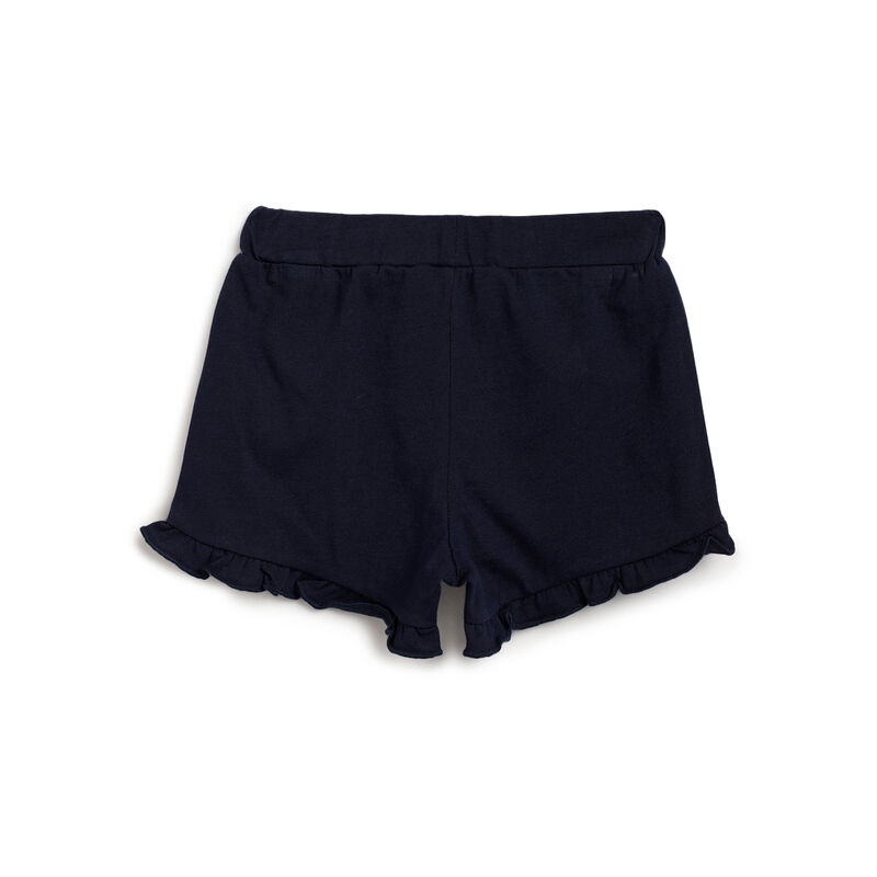 Girls Dark Blue Printed Outfit with Short Pants image number 3